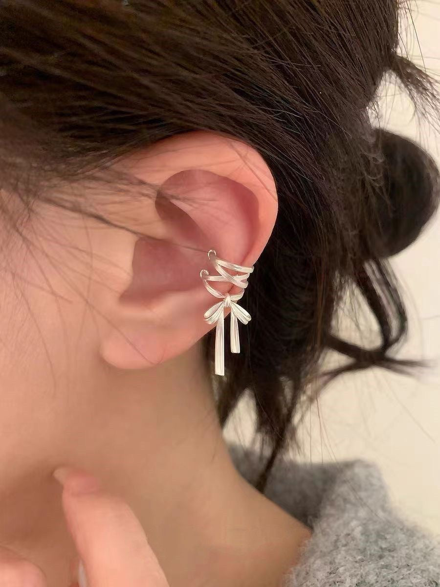 Flexible Female Niche Strap Bow Ballet Ear Clip