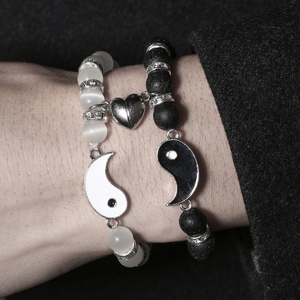 Love Magnet Opal Volcano Yin Yang Bracelets