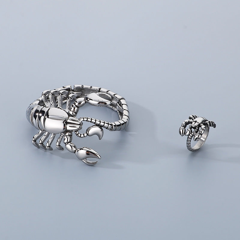 Men's Steel Hip Hop Style Cool Titanium Jewelry Set