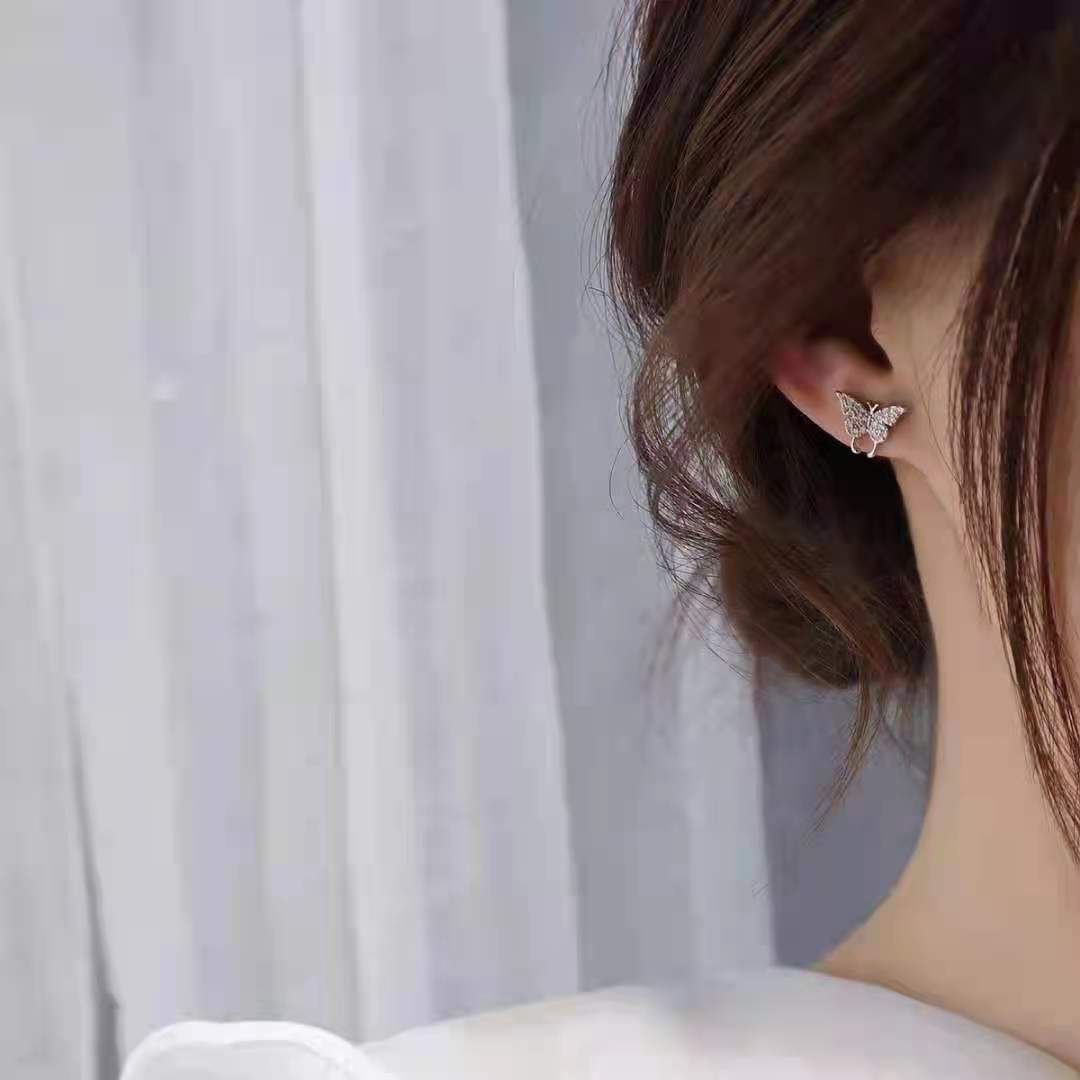 Wings Female Light Luxury Temperament Personality Sweet Cool Face Ear Clip