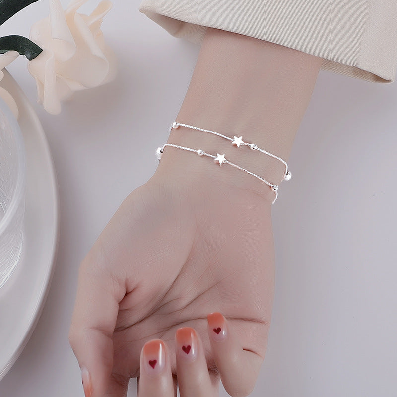 Women's Korean Style Twin Light Luxury High-grade Design Ball Bracelets
