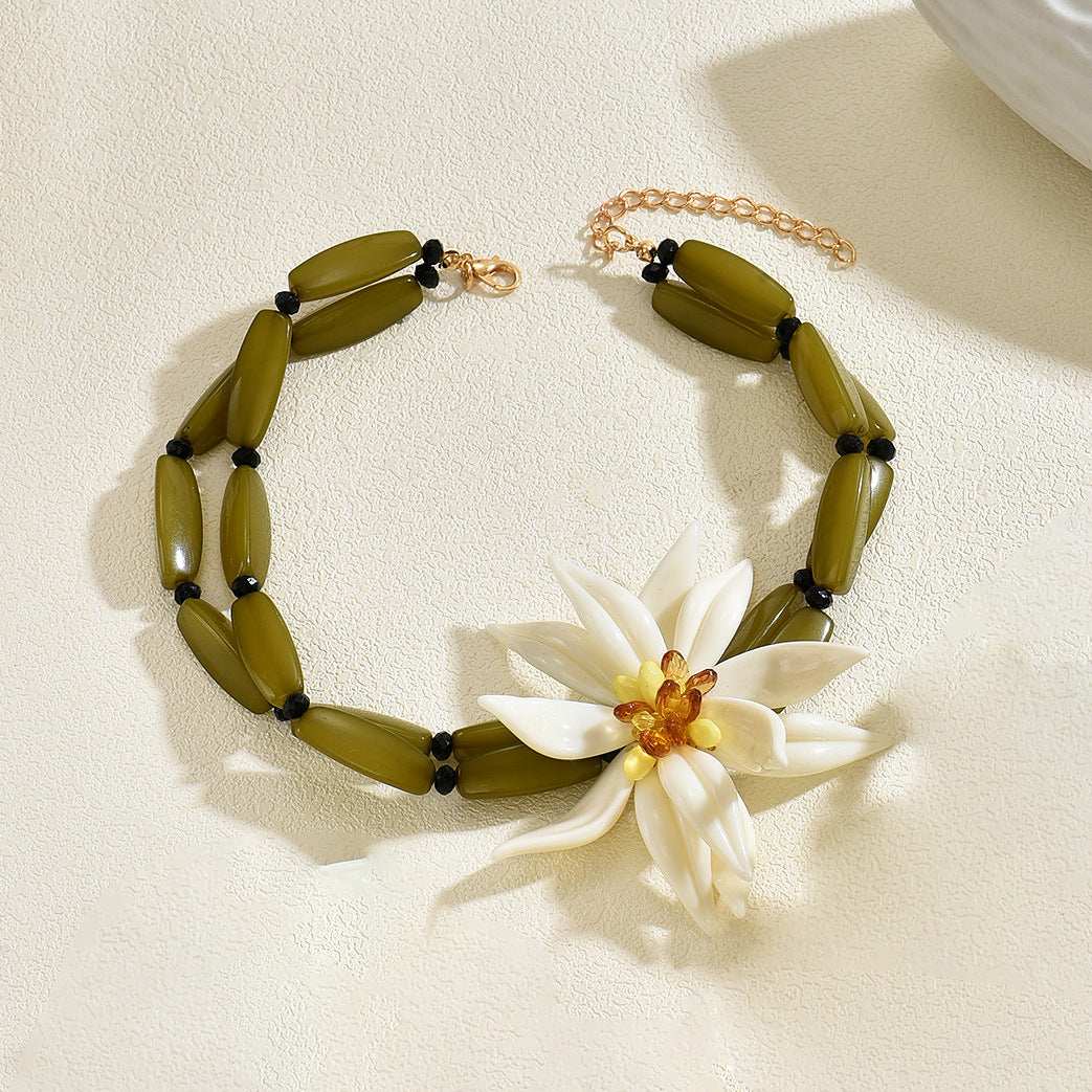 Women's Super Fairy Flowers Woven Design Niche Jewelry Set