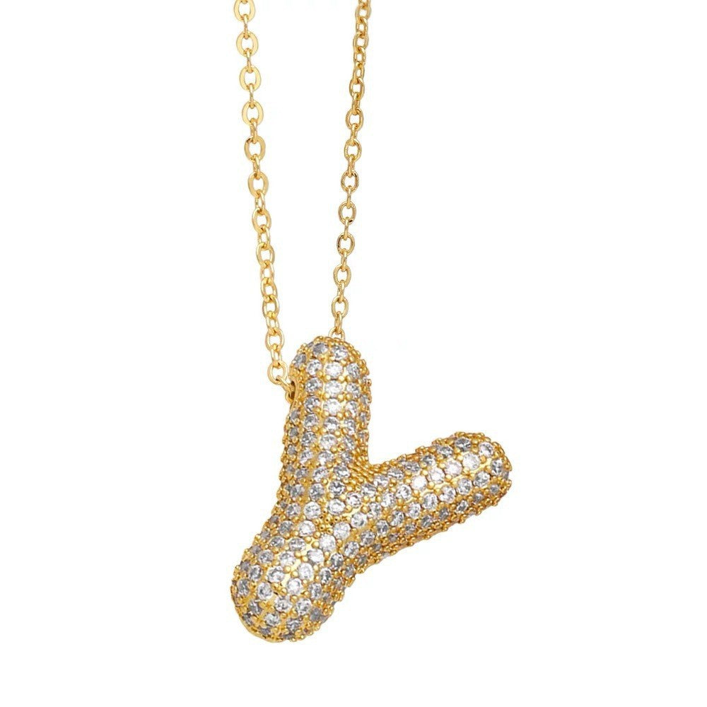 Bubble Balloon Letter English Female Graceful Pendants