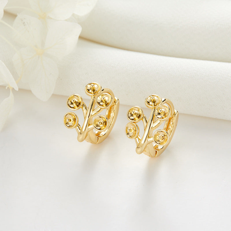 Women's Classic Style Simple Zircon Clip Temperamental Minority High-grade Ear Buckle