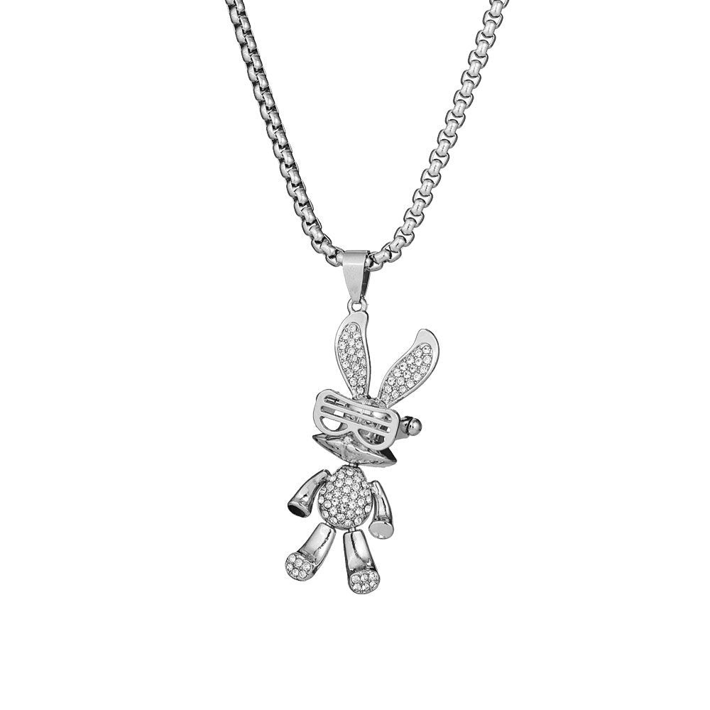 Women's & Men's Diamond Rabbit For And Hip Hop Pendant Necklaces