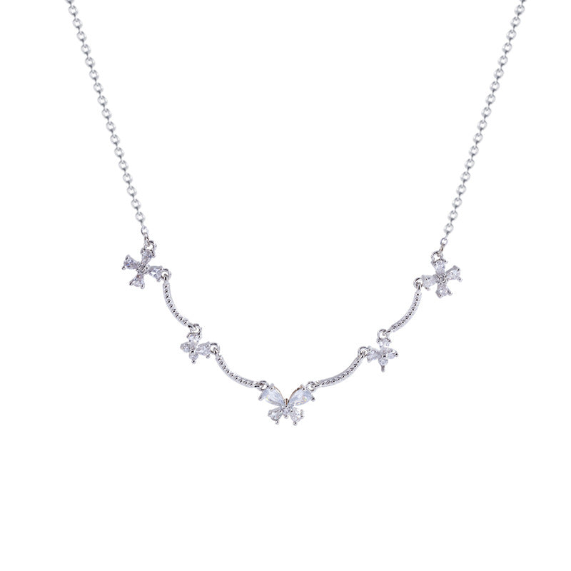 Butterfly Titanium Steel Female Clavicle Chain Necklaces