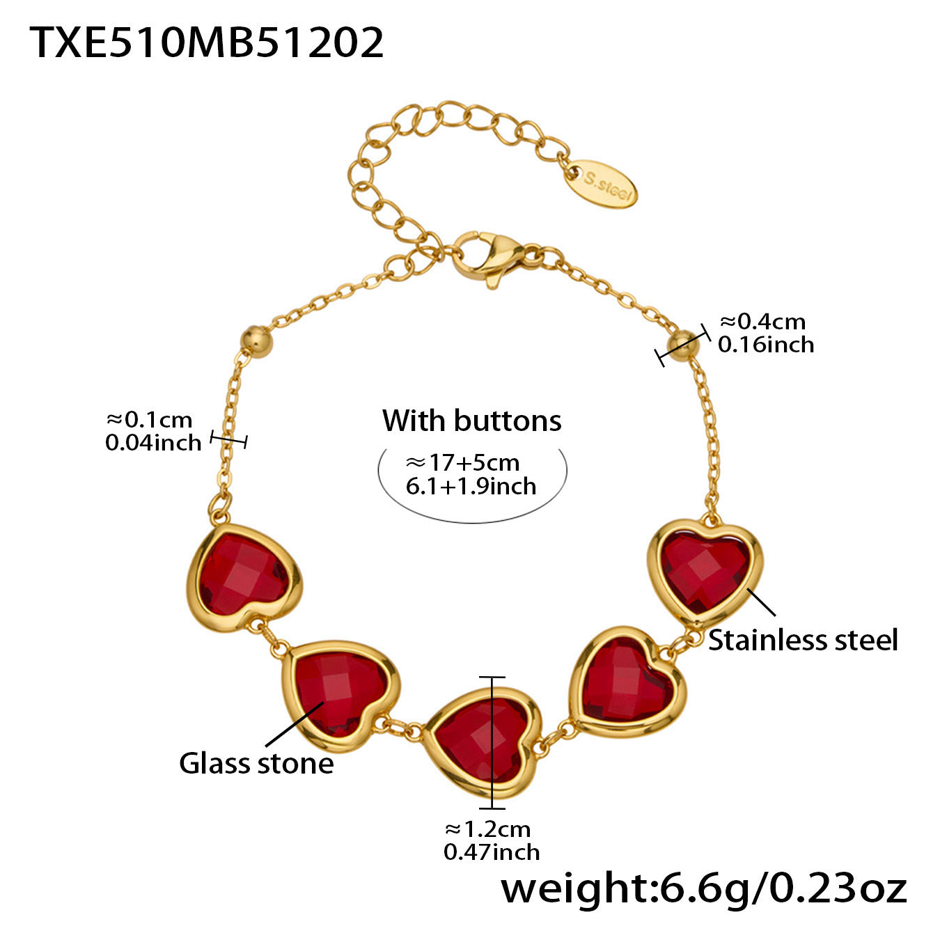 Cut Candy Color Heart-shaped Glass Stone Fashion Exquisite Stainless Rings