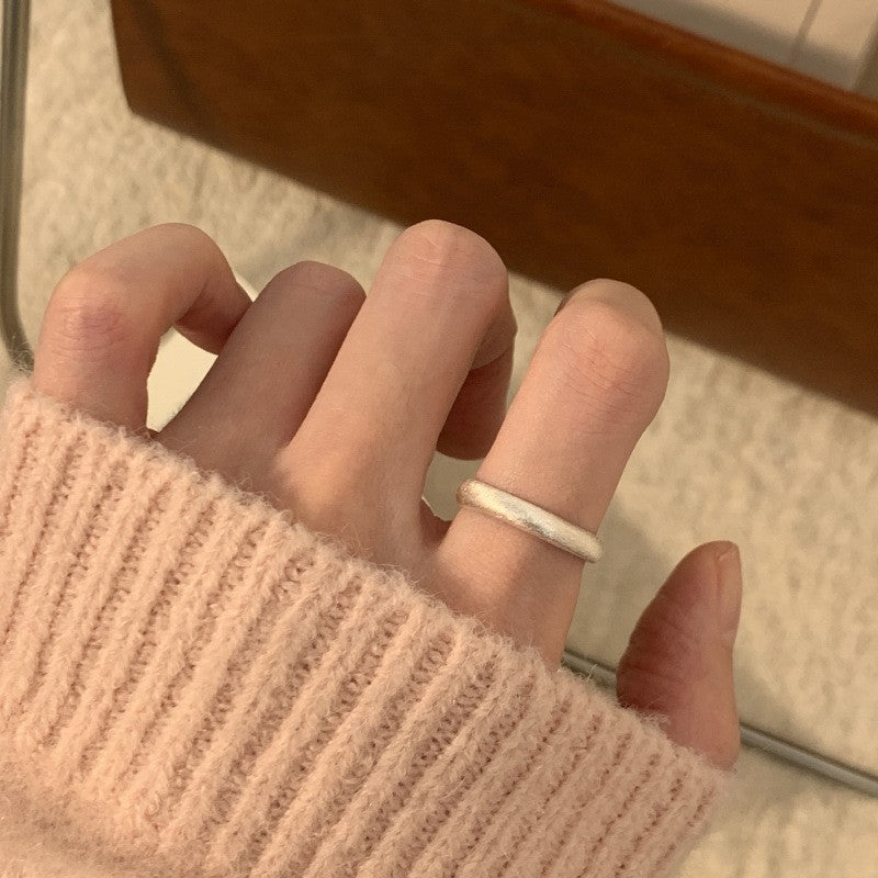 Sense Elastic String Small Pieces Of Sier Female Ring