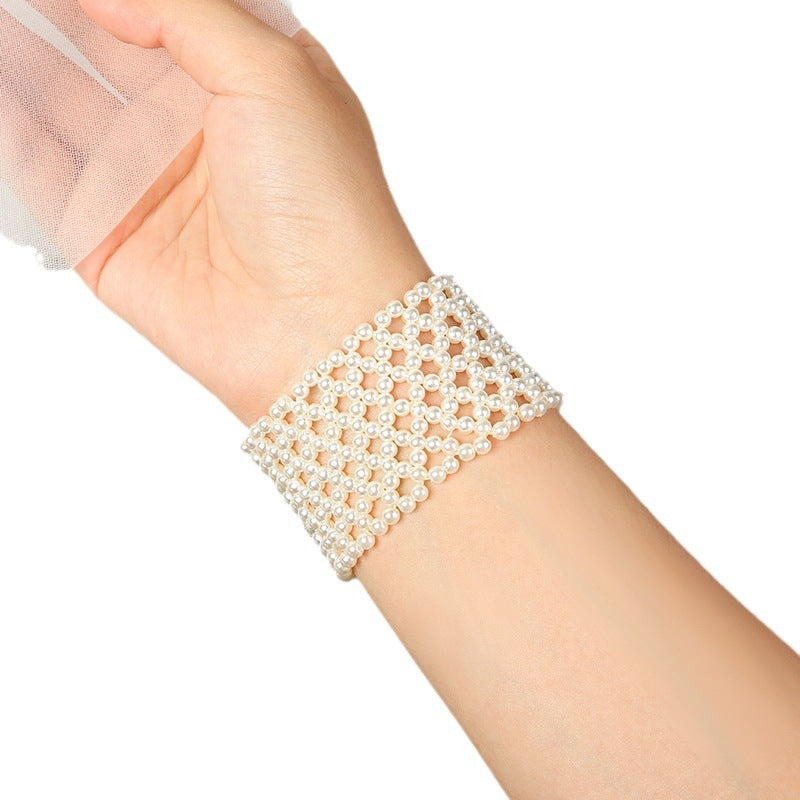Pearl Fashion Hand-woven Beads Bridal Imitation Bracelets