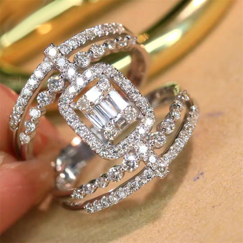Exquisite French Royal Style Hollow Female Opening Ring