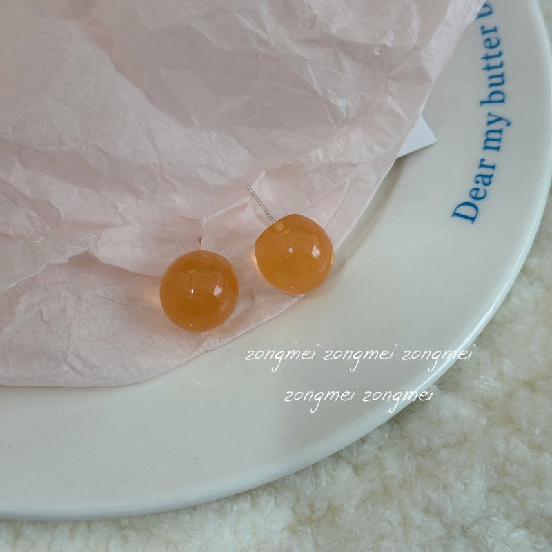 Small Size Round Beads Special Interest Simple Ear Clip