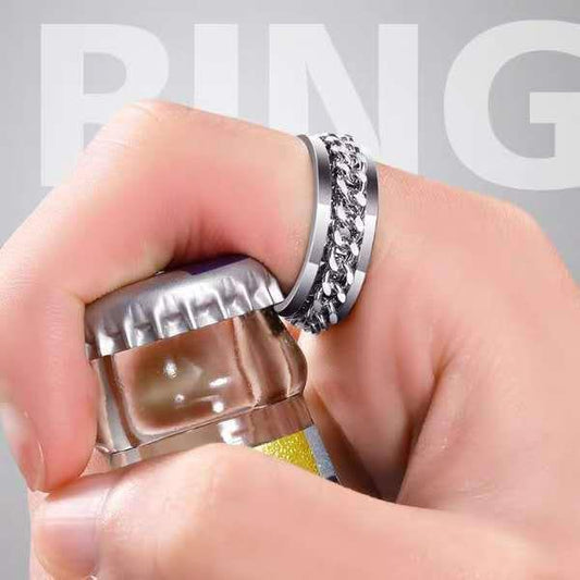 Women's & Men's & Open Beer Bottle Titanium Steel Rings