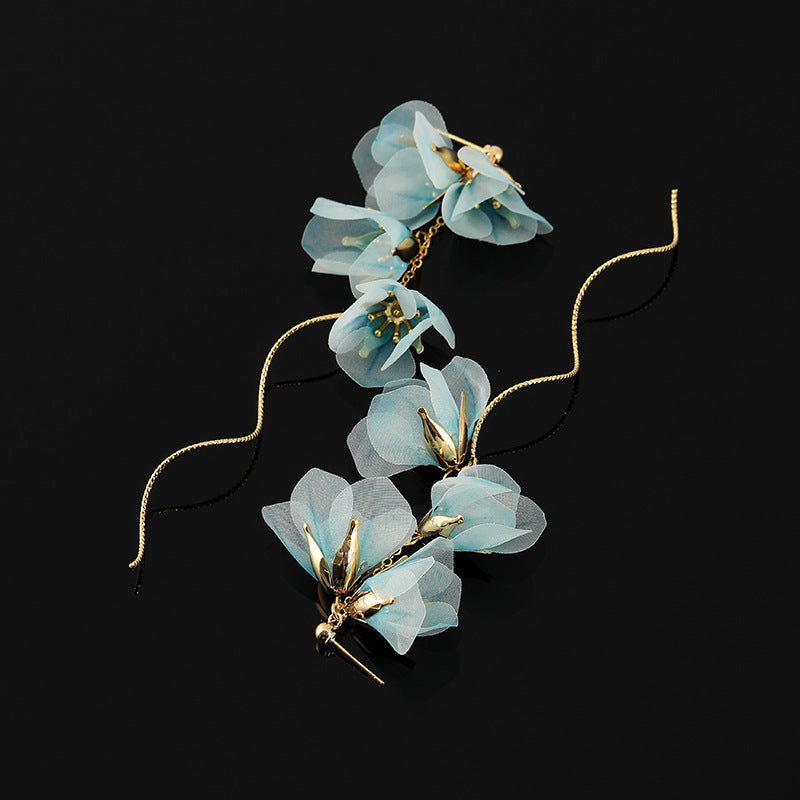 Fairy Light Blue Flower Mosquito Coil Ear Clip