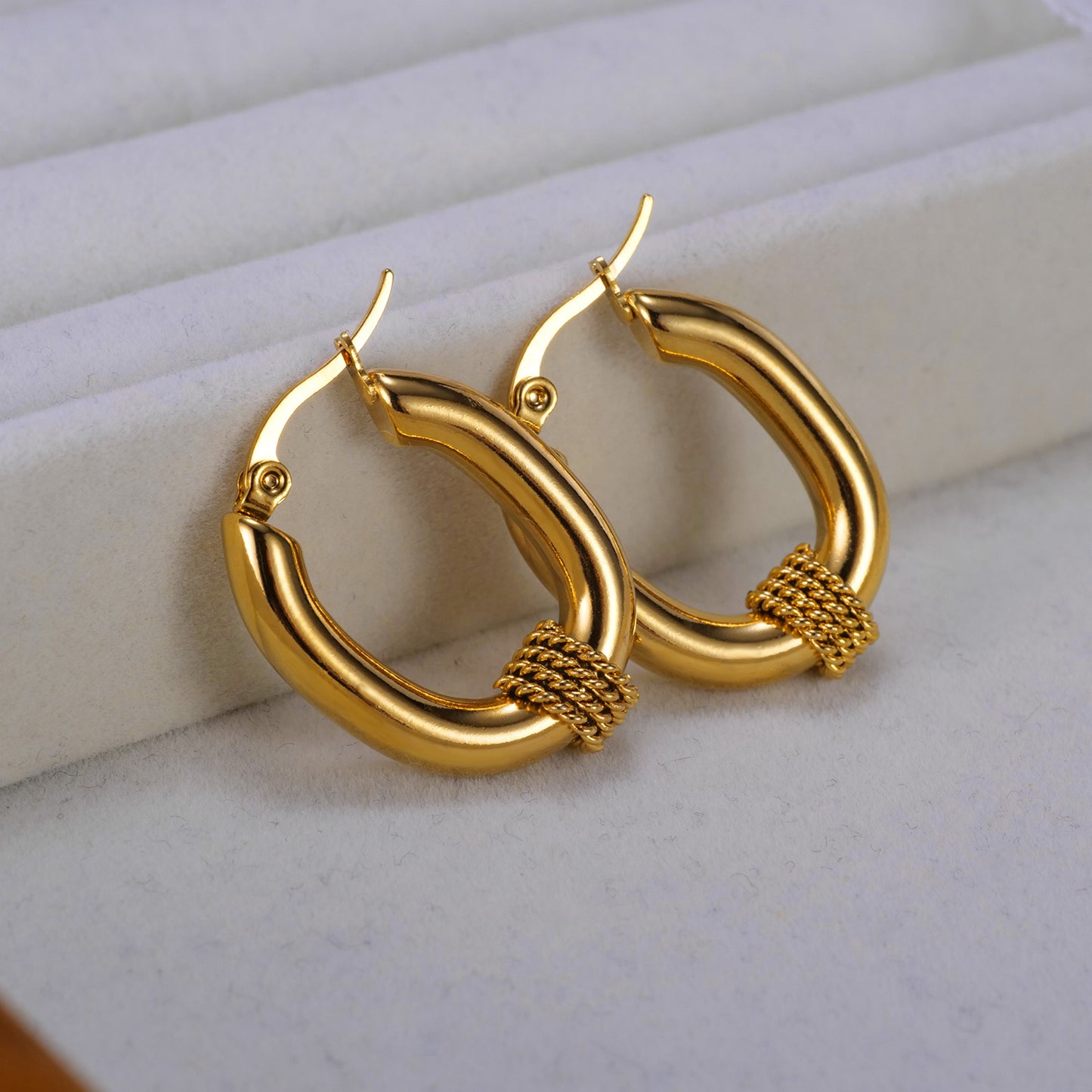 Elegance Simple Stainless Steel U-shaped Creative Earrings