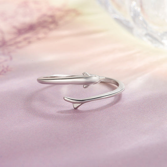 Women's For Design Simple High-grade Dolphin Index Rings