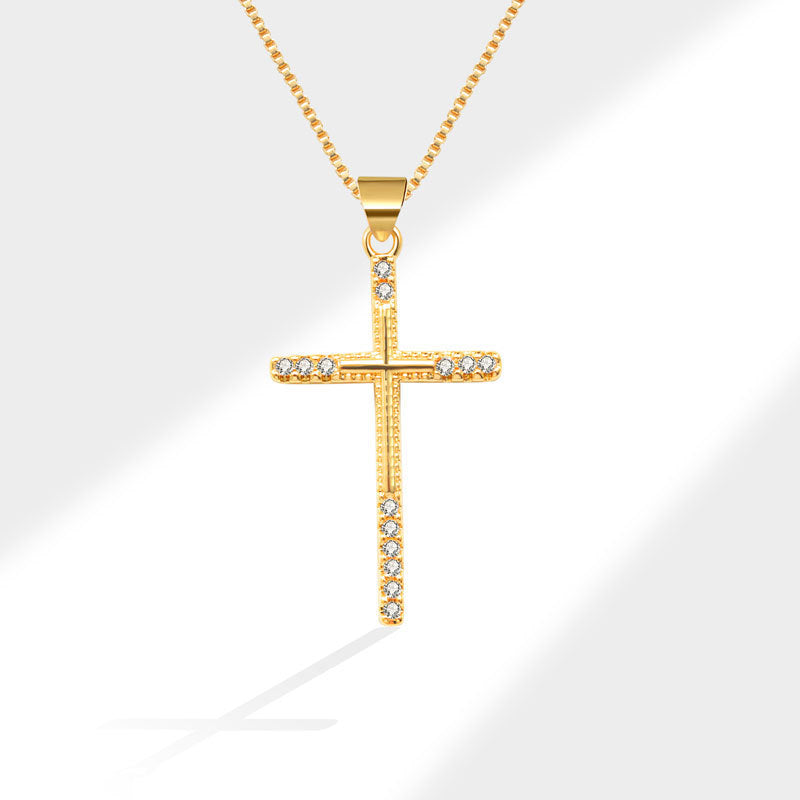 Women's Simple Light Cross Style Korean Elegant Mini Clavicle Chain Fashion Necklace