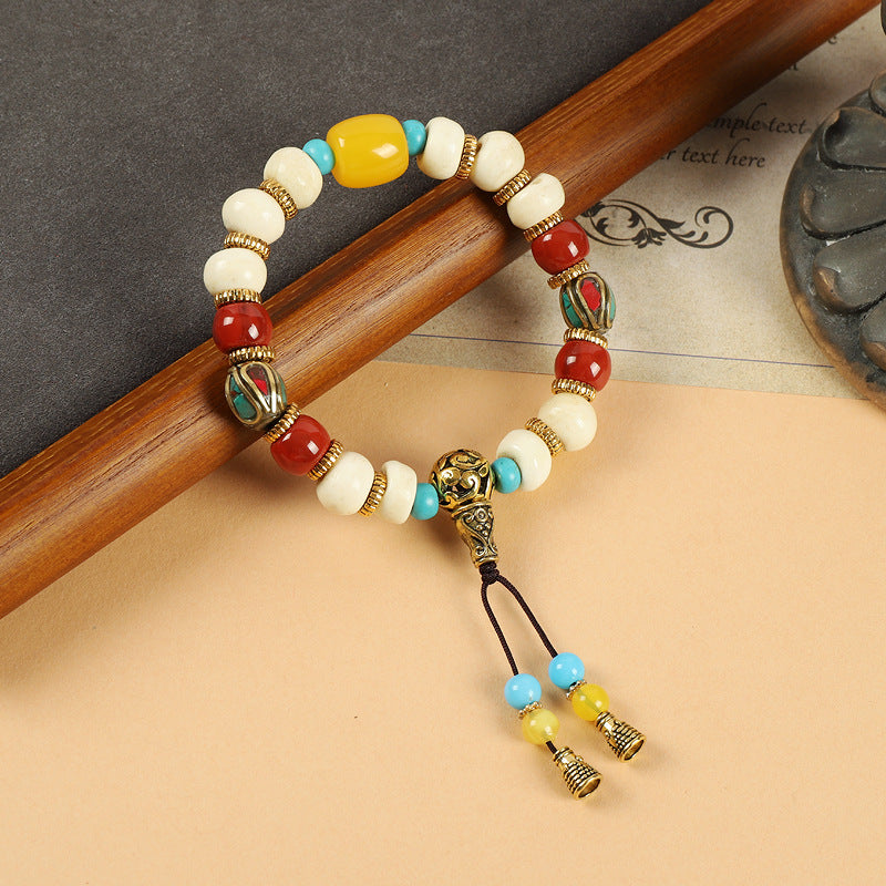 Women's & Men's & Nepal Yak Bone Tibetan Style Bracelets