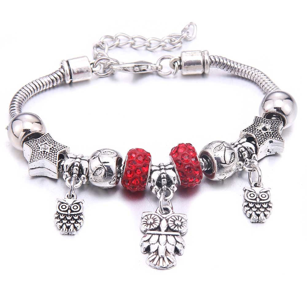 Women's Grid Popular Adjustable Crystal Love Butterfly Bracelets