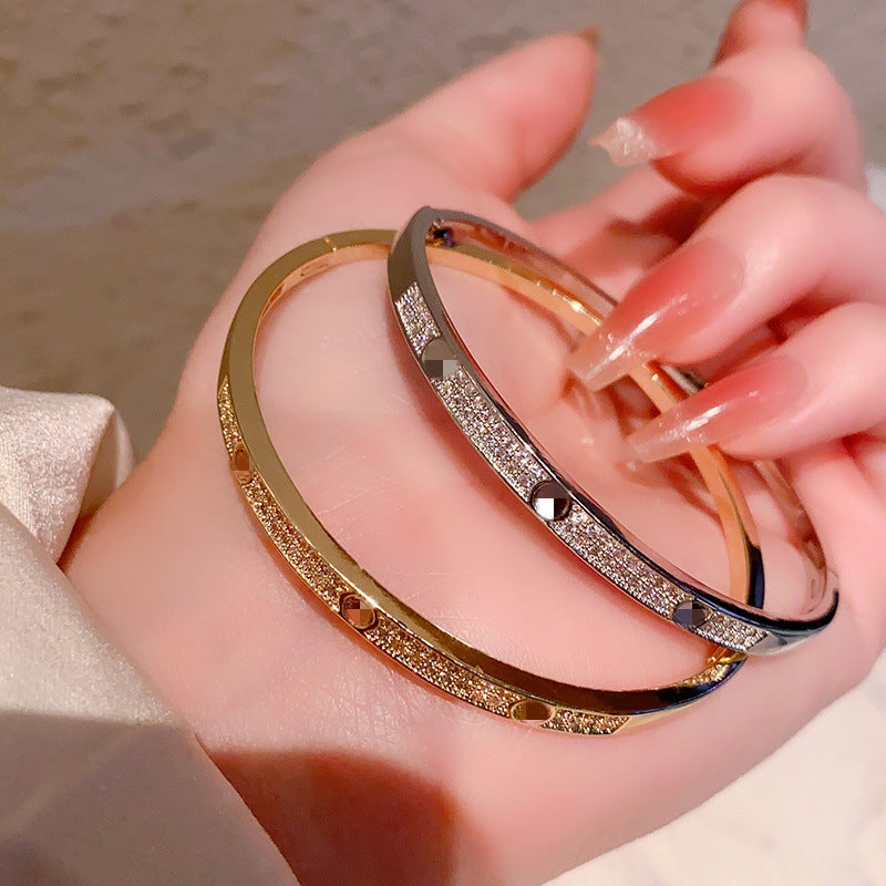 Nail Sparkling Zircon High-grade Female Affordable Luxury Bracelet