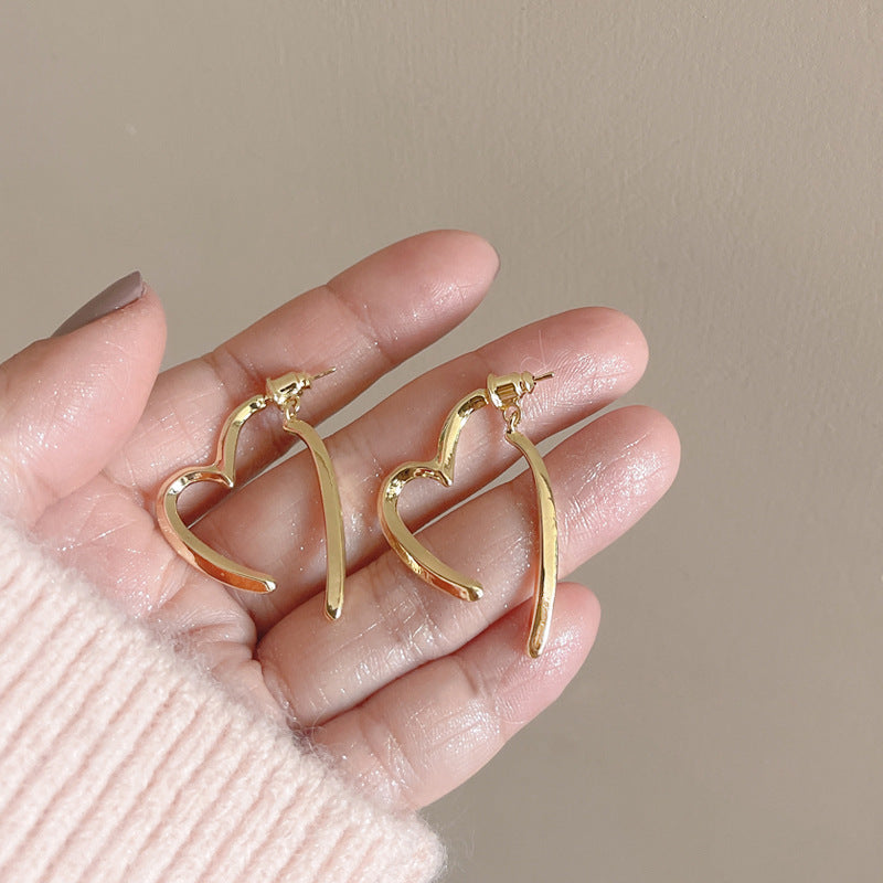 Style Love Cross Light Luxury Temperament Design Sense Stud Earrings