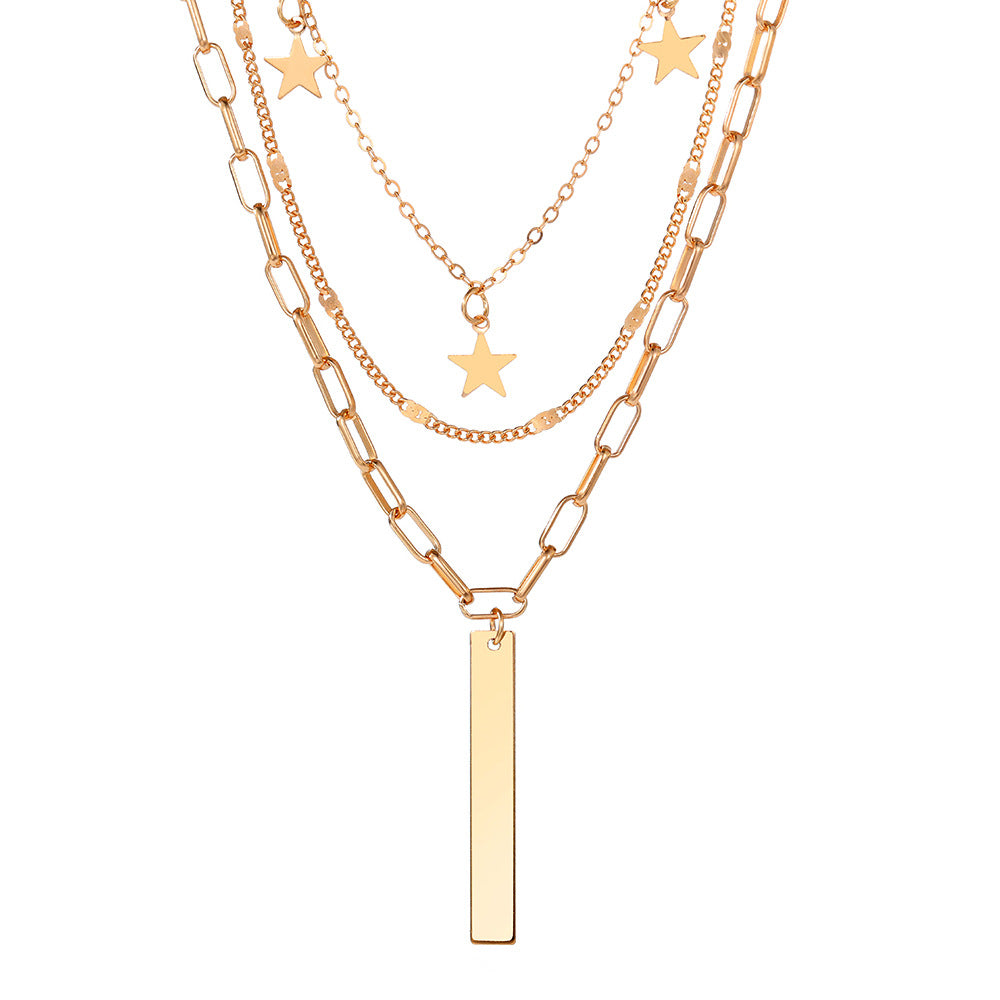 Star Long Pendant Personality Fashion Minority Necklaces