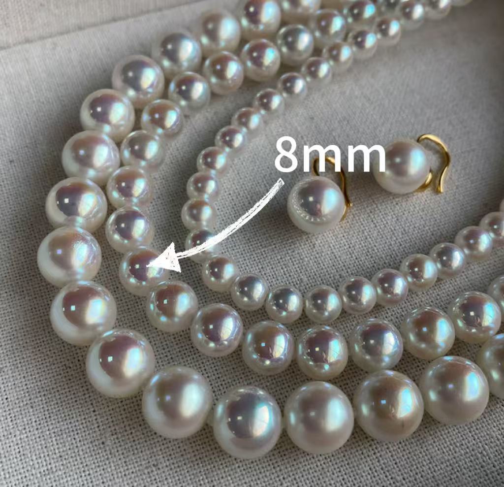 Aurora Mirror Pearl Artificial Pink Sky Necklace
