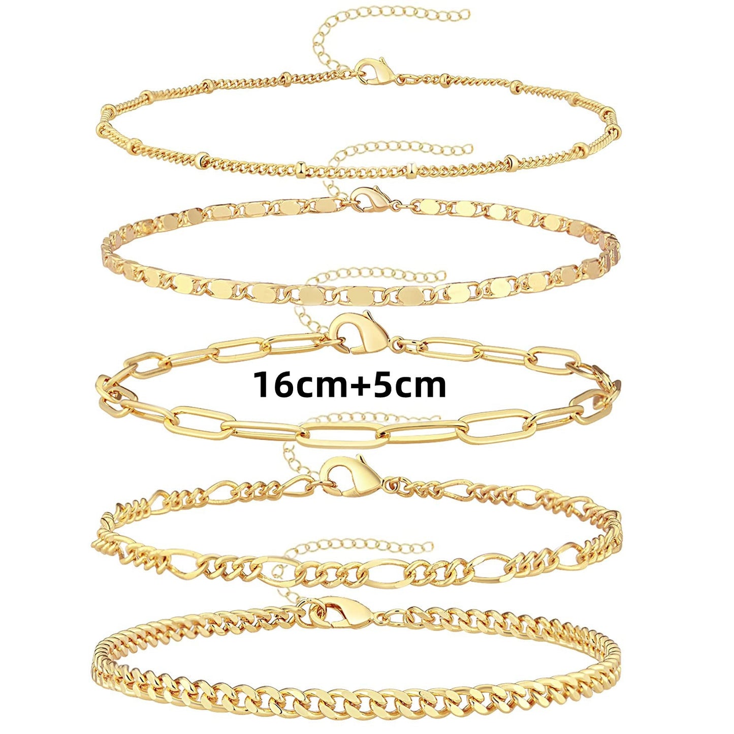 Glamorous Fashion Exquisite Metal Personality Twin Bracelet