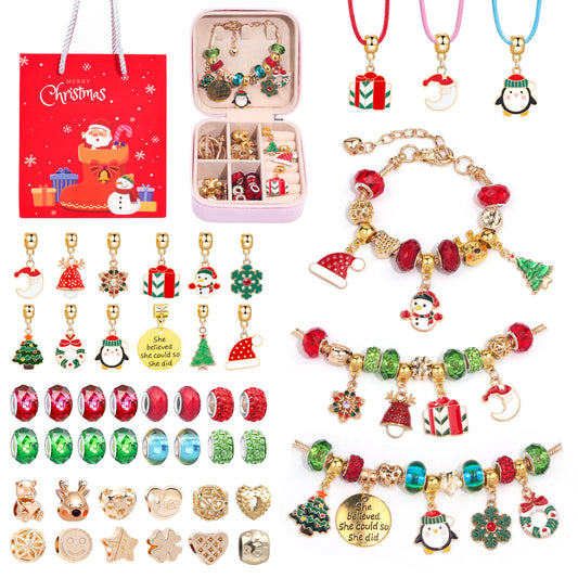 Costume de noël pour enfants, bracelets à pendentif de dessin animé de père noël