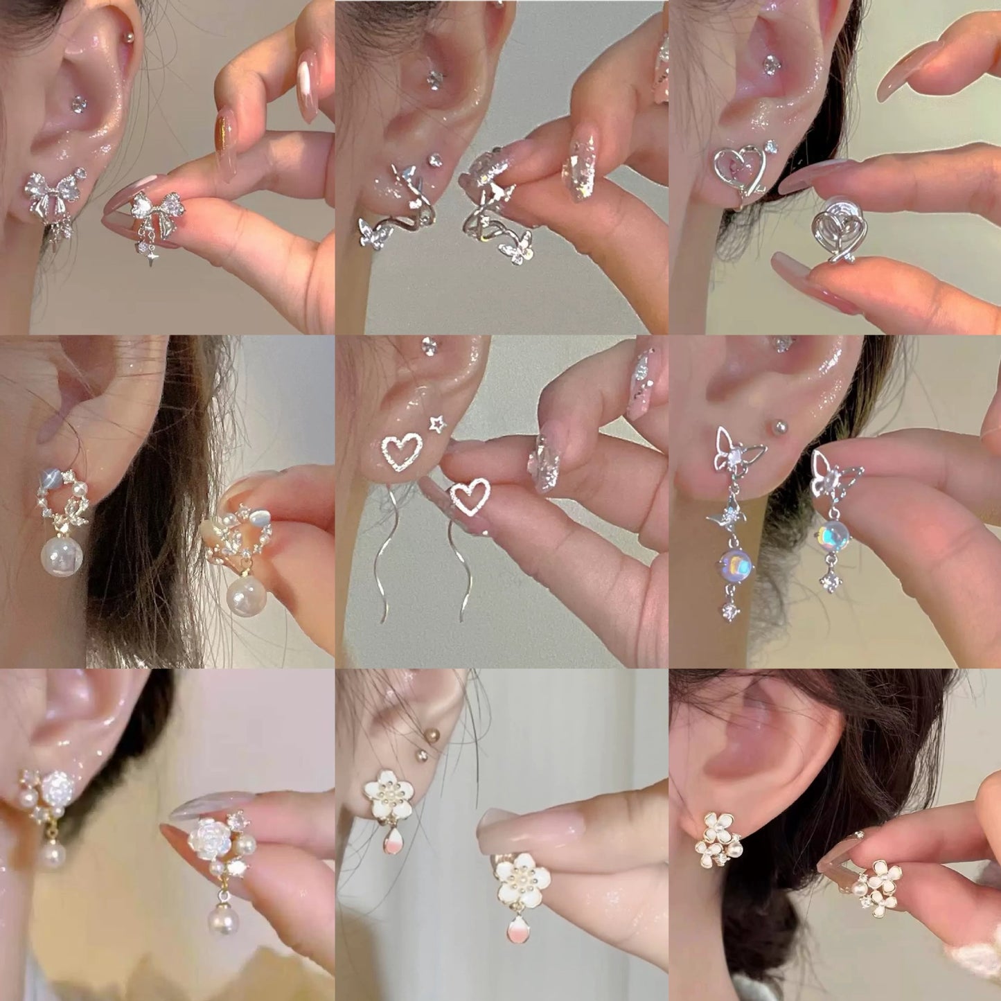 Women's Flower Zircon For Design Fashionable Temperamental Without Rings