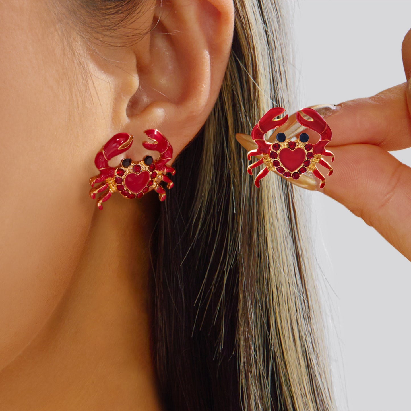 Ocean Style Starfish Scallop Conch Pearl Earrings