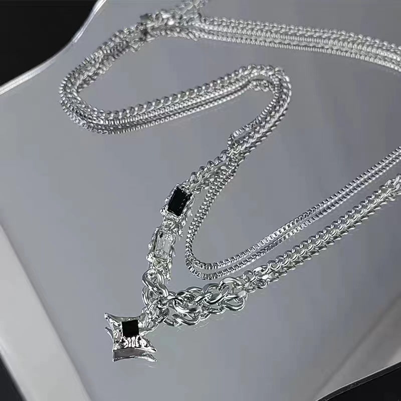 Stars Hip Hop Design Sense Niche Personality Advanced Boys Clavicle Necklace