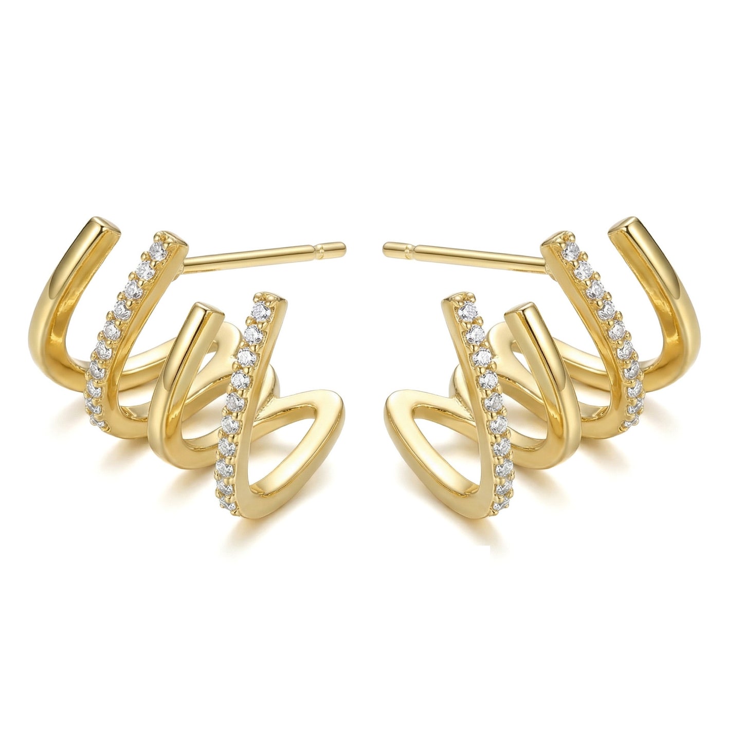 Women's & Men's Material Finely Inlaid Niche High Sense Basic Stud Earrings