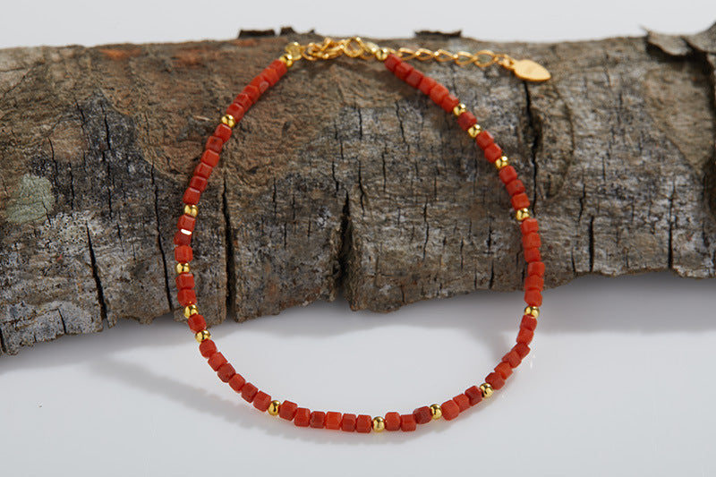 Bracelets en pierres précieuses d'agate rouge du sud pour femmes, bons bracelets