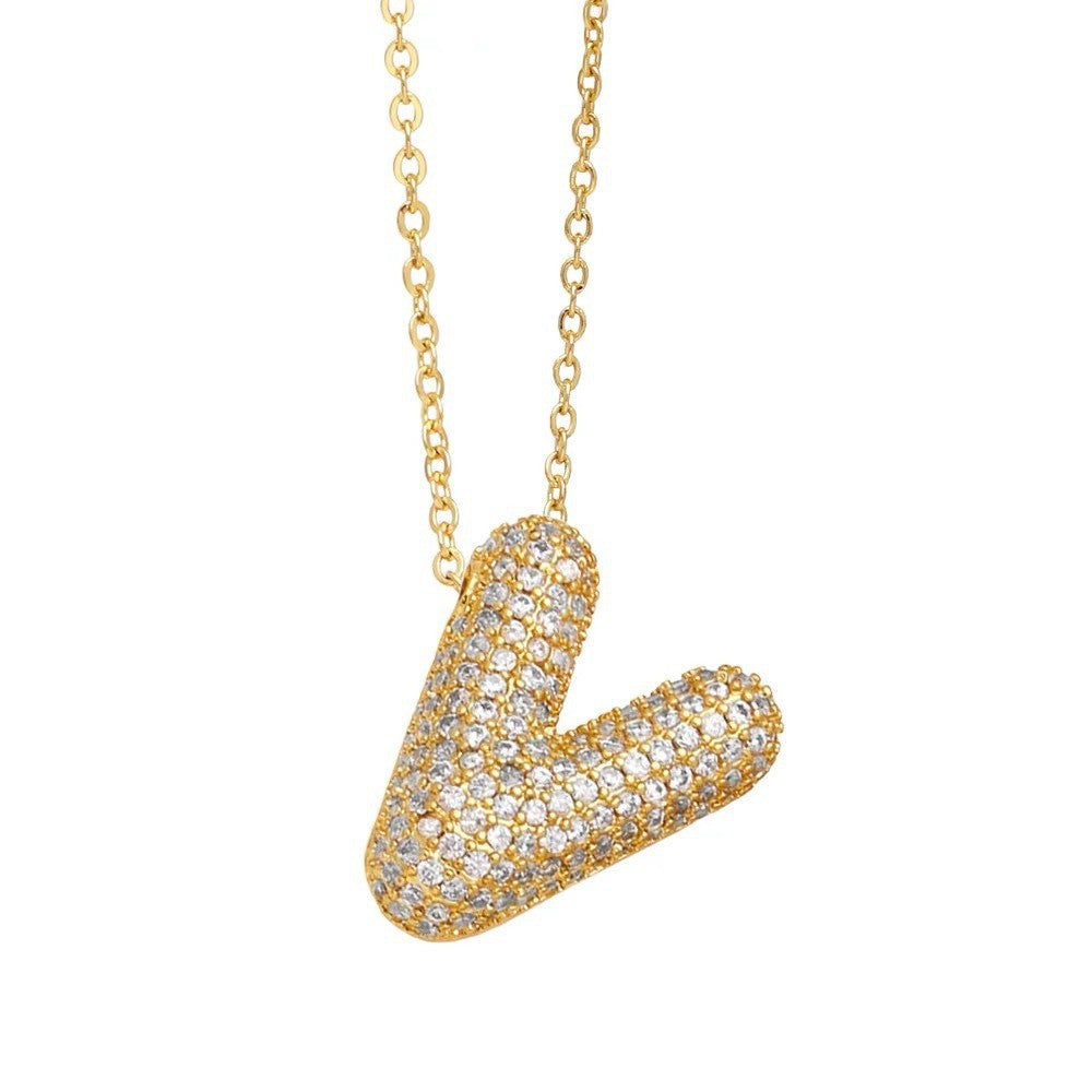 Bubble Balloon Letter English Female Graceful Pendants