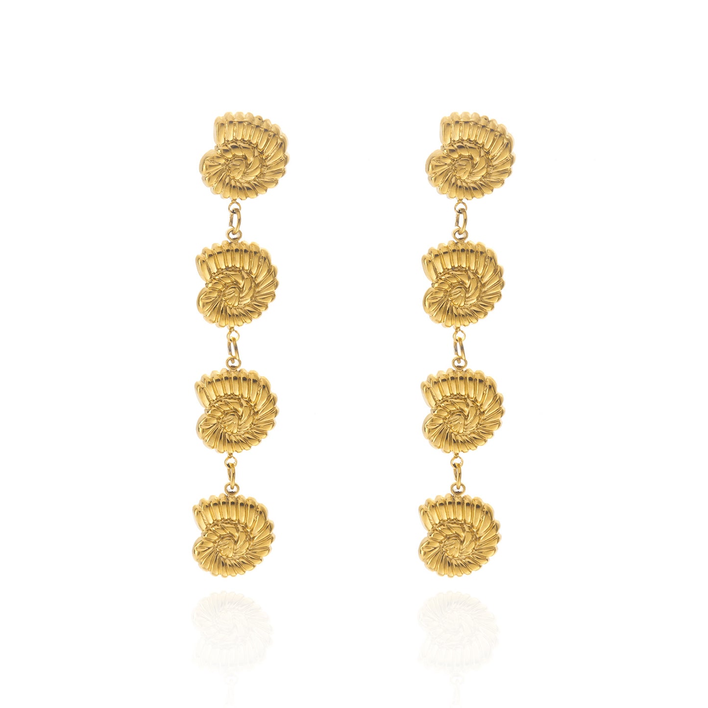 Ocean Style Starfish Scallop Conch Pearl Earrings