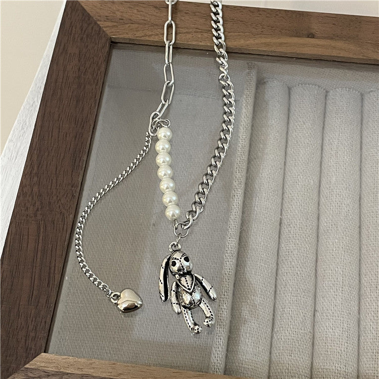 Flocking Bear Sweater Chain Long Cold Necklaces