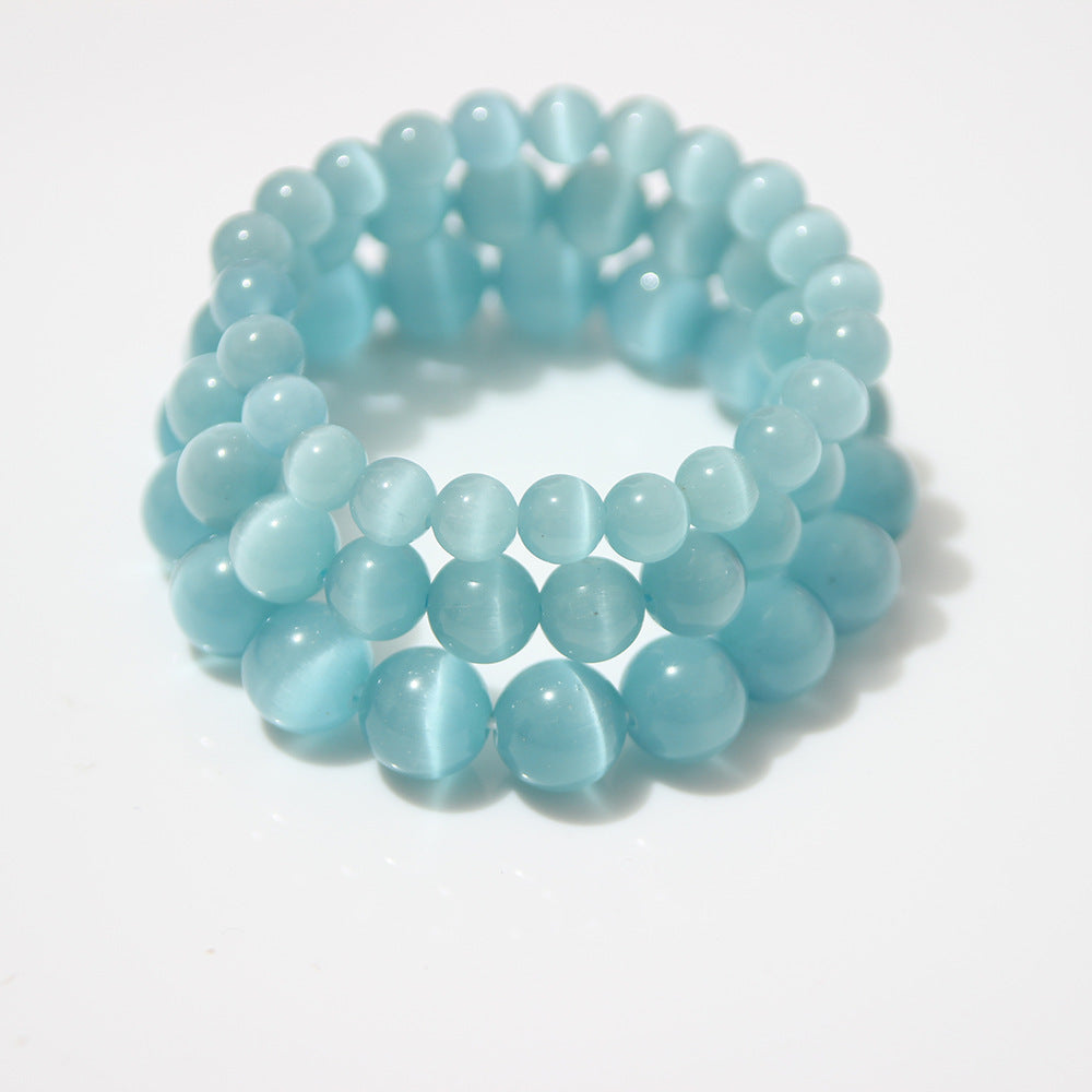 Men's Eye Round Beads Lucky Lady Fresh Simple Bracelet