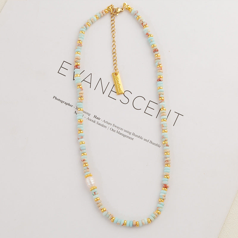Women's Stone Colorful Pearl Glaze Dopamine Beaded Bracelets
