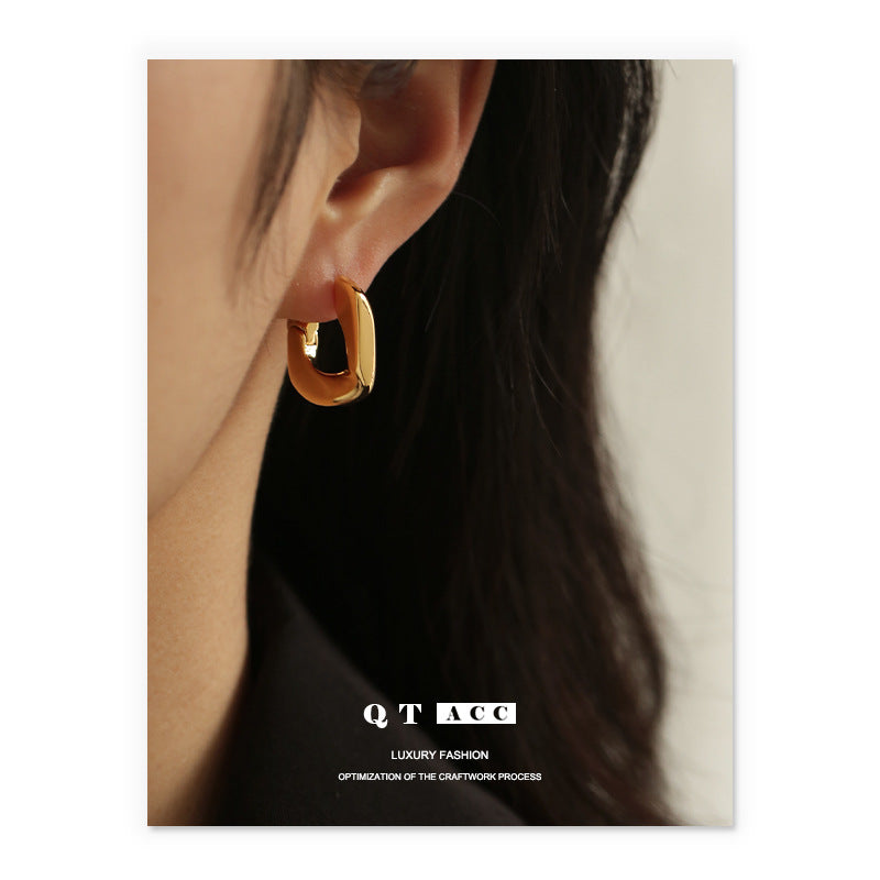 Women's Brass Gold Plated Basic Style Commute Minimalist Ear Buckle