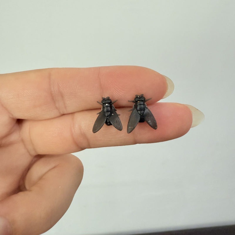 Women's Artificial Fly Abstract Funny Design Insect Stud Earrings