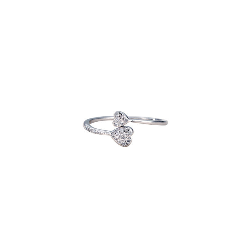 Heart-shaped Open Female Girlfriends Niche Love Rings