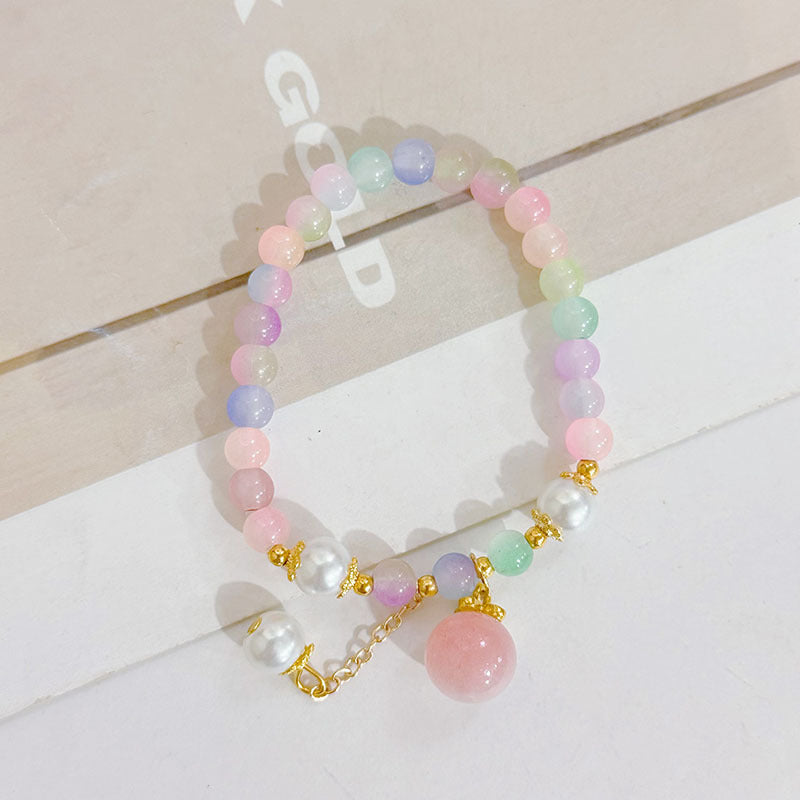 Bracelets de bijoux en cristal simples à la mode dégradé bicolore pour femmes