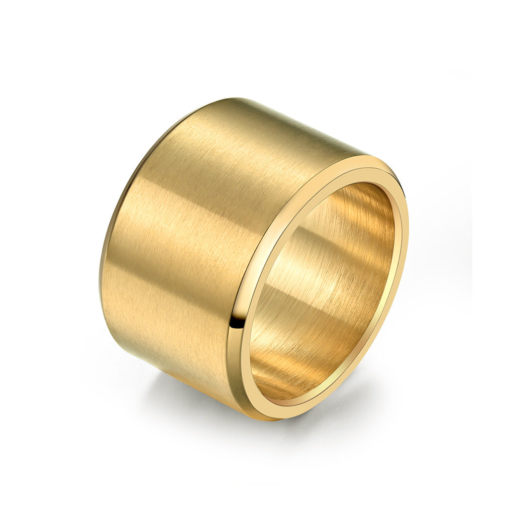 Men's Hip Hop Stainless Steel Gold Plated Rings