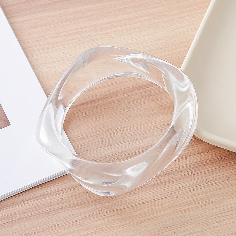 Women's Retro Irregular Blooming Round Wide Surface Bracelets