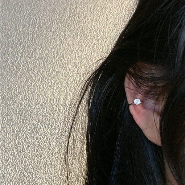 Delicate Rhinestone Female Sweet Cool Cold Style Bone Design Ear Clip