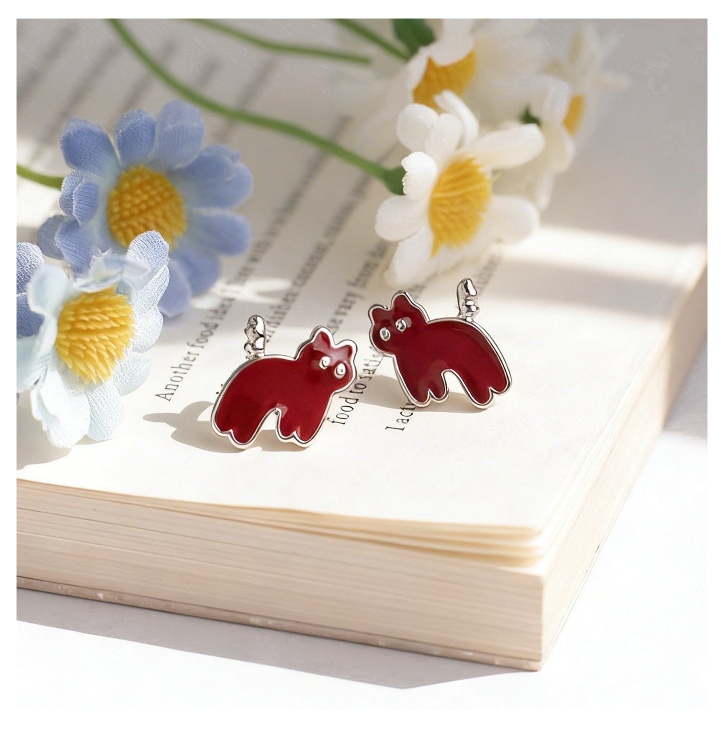 Children's Fun Soft Adorable Kitten Mosquito Coil Red Ear Clip