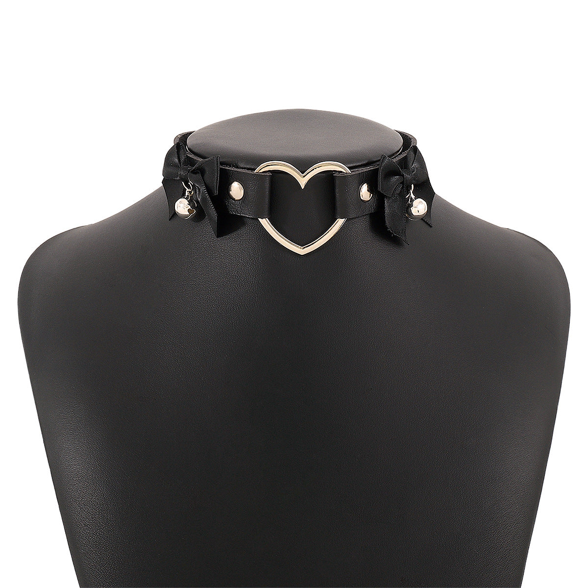 Street Shot Exaggerated Personality Leather Metal Necklaces