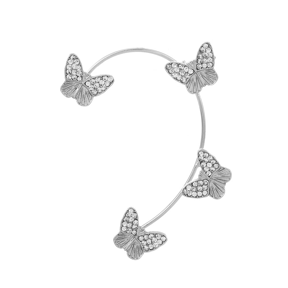 Women's Fairy Mori Style Diamond Butterfly Fashion Ear Clip