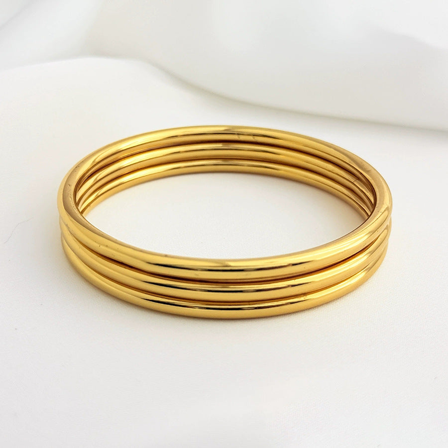 Steel Square Thread Twist Fashionable Elegant Without Changing Color Bracelets