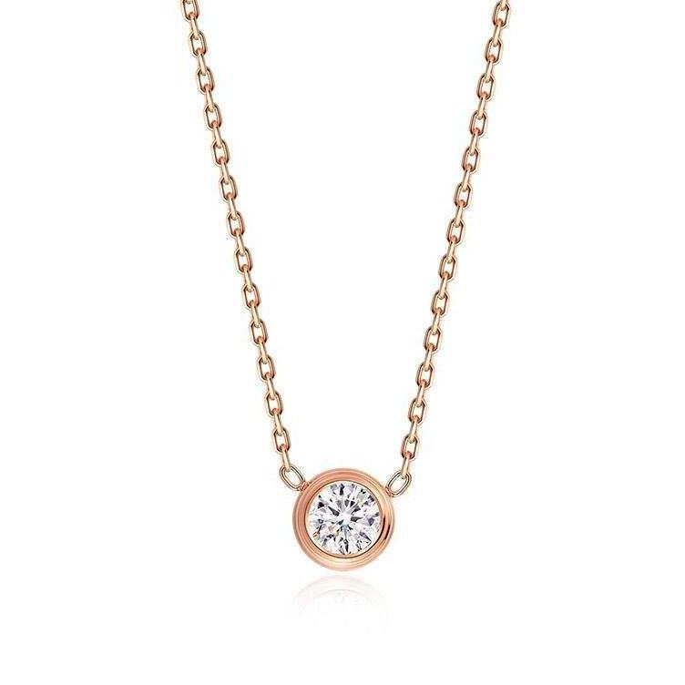 Clavicle Chain Rose Gold Light Luxury High-grade Single Necklaces